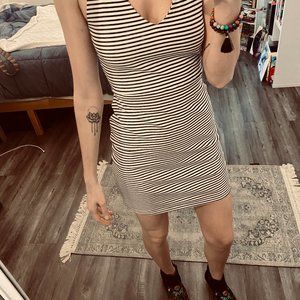 Gianni Bini Black/White Striped Dress